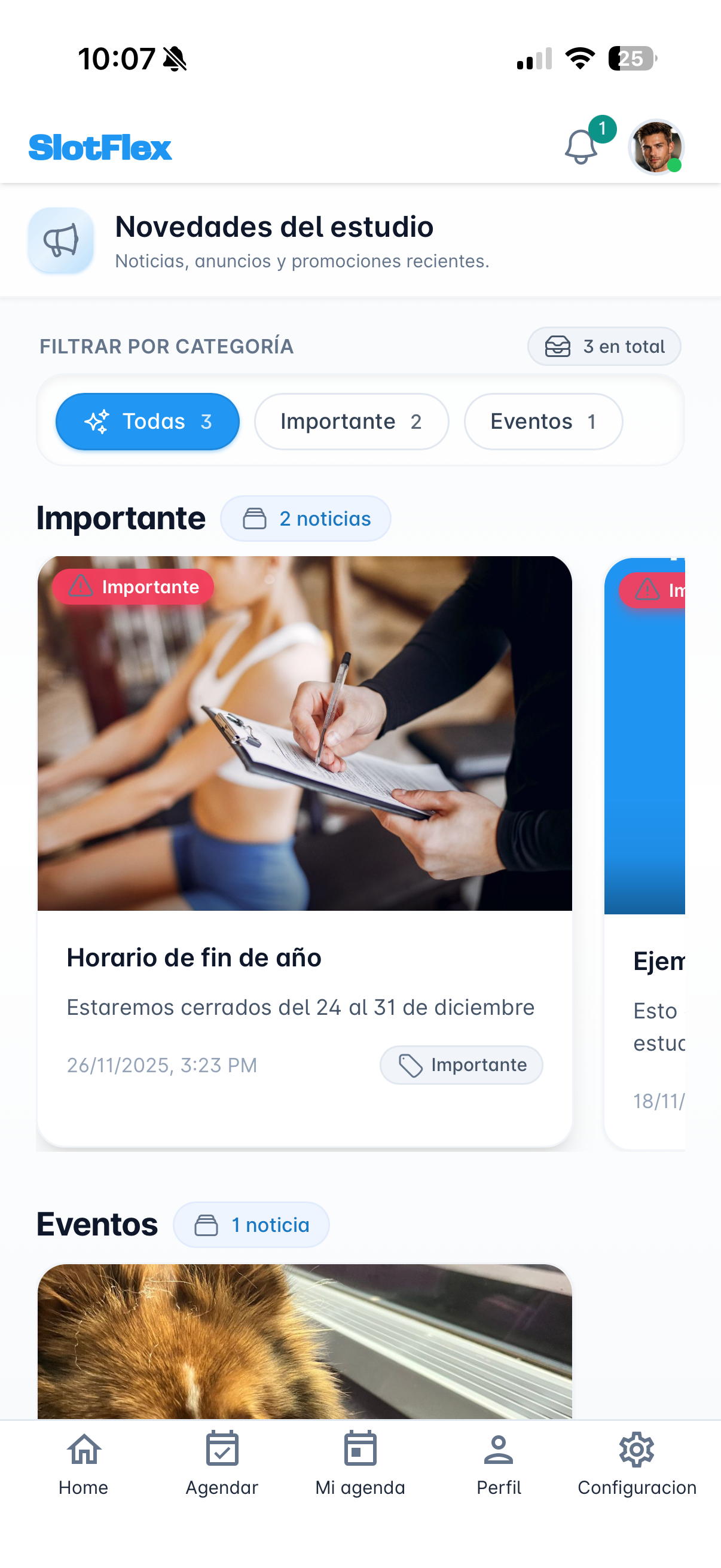Captura de pantalla de la app SlotFlex